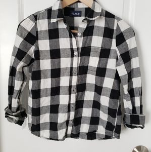 Girls Buffalo Plaid Flannel Shirt